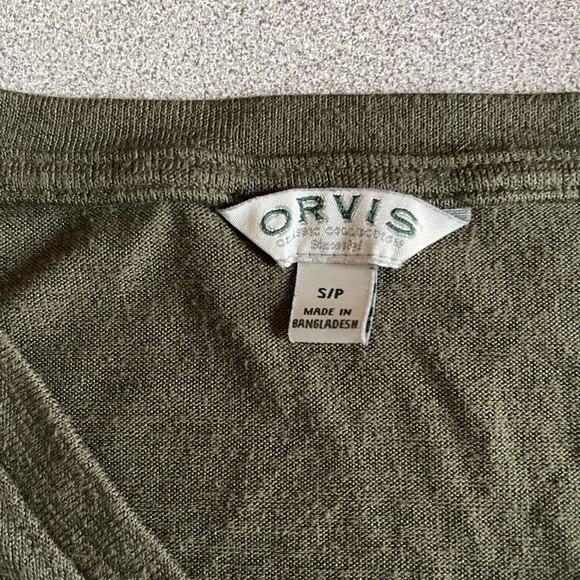 Orvis Green Thin Knit Short Sleeve Top Size Small - Picture 6 of 10
